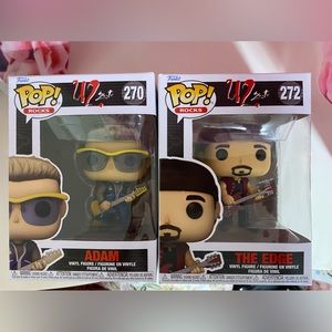 Pop Funko Adam and The Edge from U2. Brand new in box.